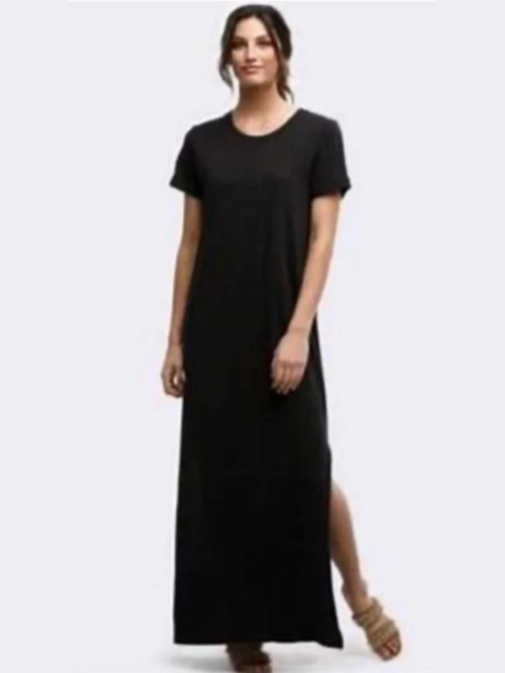 ABLE Susano Maxi T-Shirt Dress NWT Black XS